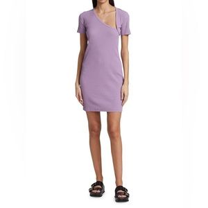 NWT John Elliott Cotton Rib Asymmetrical Dress